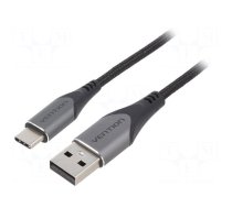 Cable | USB 2.0 | USB A plug,USB C plug | nickel plated | 0.25m
