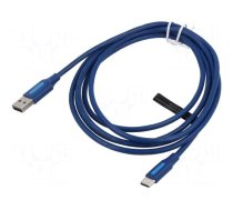 Cable | USB 2.0 | USB A plug,USB B micro plug | nickel plated | 1.5m