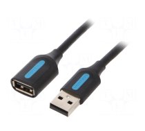 Cable | USB 2.0 | USB A socket,USB A plug | nickel plated | 0.5m
