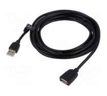 Cable | USB 2.0 | USB A socket,USB A plug | nickel plated | 0.5m