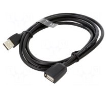 Cable | USB 2.0 | USB A socket,USB A plug | nickel plated | 1.5m