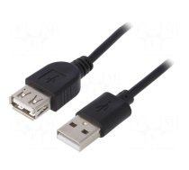 Cable | USB 2.0 | USB A socket,USB A plug | nickel plated | 1.8m