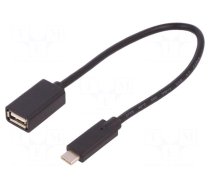 Cable | USB 2.0 | USB A socket,USB C plug | 0.25m
