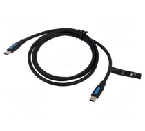 Cable | USB 2.0 | USB B mini plug,USB C plug | nickel plated | 0.5m