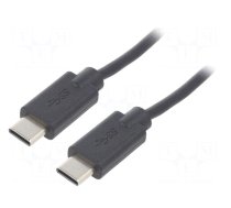 Cable | USB 2.0 | USB C plug,both sides | 2.5m | black