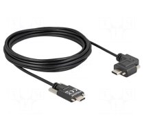 Cable | USB 2.0 | USB C plug,USB C plug 90° left/right | 5m | black