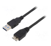 Cable | USB 3.0 | USB A plug,USB B micro plug | nickel plated | 1.8m