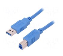 Cable | USB 3.0 | USB A plug,USB B plug | 1m | blue