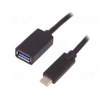 Cable | USB 3.0 | USB A socket,USB C plug | 0.25m