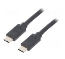 Cable | USB 3.1 | USB C plug,both sides | 2.5m | black