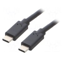 Cable | USB 3.1 | USB C plug,both sides | 3m | black