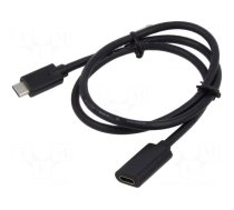 Cable | USB 3.1 | USB C socket,USB C plug | nickel plated | 0.7m