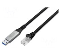 Cable | USB 3.2 Gen 1 | RJ45 plug,USB A plug | nickel plated | 2m