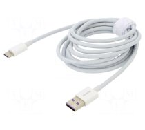Cable | USB A plug,USB C plug | 2m | white | 66W