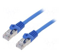 Patch cord | F/UTP | Cat 6 | RJ45 plug | stranded | CCA | 0.5m | PVC | blue