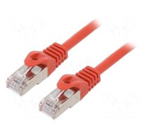 Patch cord | F/UTP | Cat 6 | RJ45 plug | stranded | CCA | 0.5m | PVC | red
