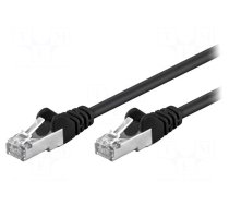 Patch cord | F/UTP | 5e | stranded | CCA | PVC | black | 2m | 26AWG