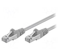 Patch cord | F/UTP | 5e | stranded | CCA | PVC | grey | 2m | 26AWG