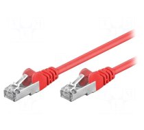 Patch cord | F/UTP | 5e | stranded | CCA | PVC | red | 2m | 26AWG