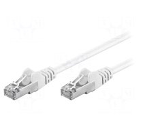 Patch cord | F/UTP | 5e | stranded | CCA | PVC | white | 0.25m | 26AWG