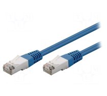Patch cord | F/UTP | 5e | stranded | CCA | PVC | blue | 1m | 26AWG