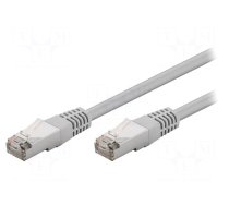 Patch cord | F/UTP | 5e | stranded | CCA | PVC | grey | 0.5m | 26AWG