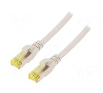 Patch cord | S/FTP | 6a | stranded | Cu | LSZH | grey | 10m | 26AWG