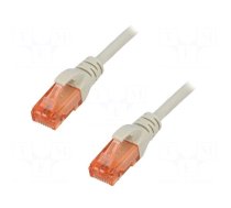 Patch cord | U/UTP | 6 | stranded | Cu | LSZH | grey | 15m | 26AWG