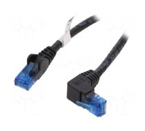 Patch cord | U/UTP | Cat 6a | RJ45 plug,RJ45 down angled plug | CCA