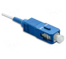 Optic fiber pigtail | SC/UPC | 1m | 9/125um | LSZH | blue | white