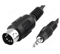 Cable | DIN 5pin plug,Jack 3.5mm plug | 1.5m | black