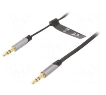 Cable | Jack 3.5mm 3pin plug,both sides | 0.5m | black