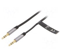 Cable | Jack 3.5mm 3pin plug,both sides | 1m | Plating: gold-plated