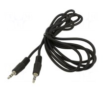 Cable | Jack 3.5mm 3pin plug,both sides | 1.8m | black