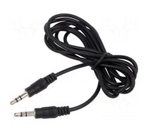 Cable | Jack 3.5mm 3pin plug,both sides | 3m | black | PVC