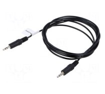 Cable | Jack 3.5mm 3pin plug,both sides | 2m | black | PVC