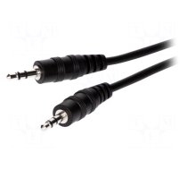 Cable | Jack 3.5mm plug,both sides | 5m | black