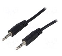 Cable | Jack 3.5mm plug,both sides | 5m | black