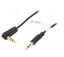Cable | Jack 3.5mm 3pin plug,Jack 3.5mm 3pin angled plug | 0.5m