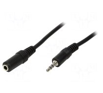 Cable | Jack 3.5mm socket,Jack 3.5mm plug | 5m | black