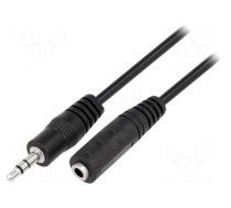 Cable | Jack 3.5mm socket,Jack 3.5mm plug | 5m | black