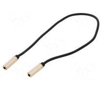 Cable | Jack 3.5mm 3pin socket,both sides | 0.3m | black