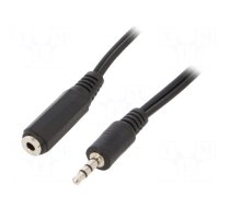 Cable | Jack 3.5mm 3pin socket,Jack 3.5mm 3pin plug | 1.5m | black