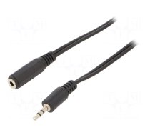 Cable | Jack 3.5mm 3pin socket,Jack 3.5mm 3pin plug | 2m | black