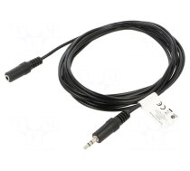 Cable | Jack 3.5mm 3pin socket,Jack 3.5mm 3pin plug | 3m | black