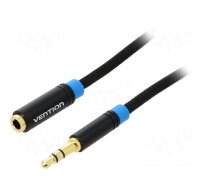 Cable | Jack 3.5mm 3pin socket,Jack 3.5mm 3pin plug | 0.5m | black