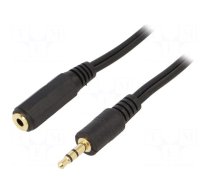 Cable | Jack 3.5mm 3pin socket,Jack 3.5mm 3pin plug | 5m | black