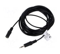 Cable | Jack 3.5mm 3pin socket,Jack 3.5mm 3pin plug | 5m | black