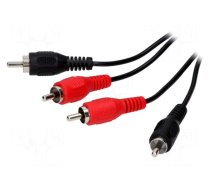 Cable | RCA plug x2,both sides | 5m | black