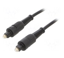 Cable | Toslink plug,both sides | 1m | black | Øcable: 5mm